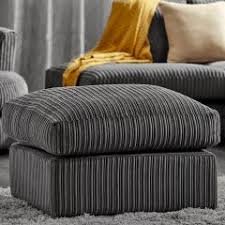 AMALFI FULL BACK JUMBO CORD - FOOTSTOOL- 5 COLOURS